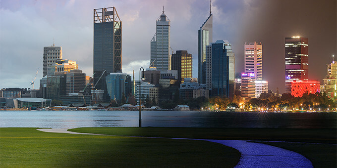 South Perth solar bike path