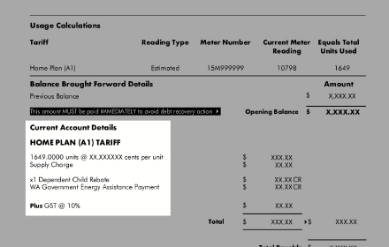 Understanding my bill charges and deductions