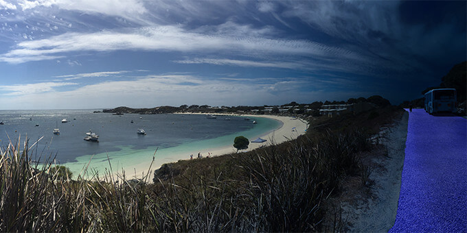 Rottnest with solar bike path